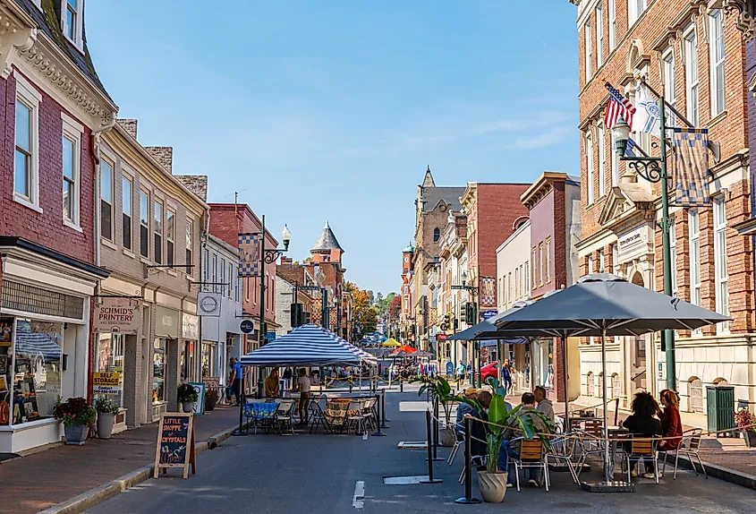 Historic downtown street in Staunton, Virginia. Image credit Eli Wilson via Shutterstock
