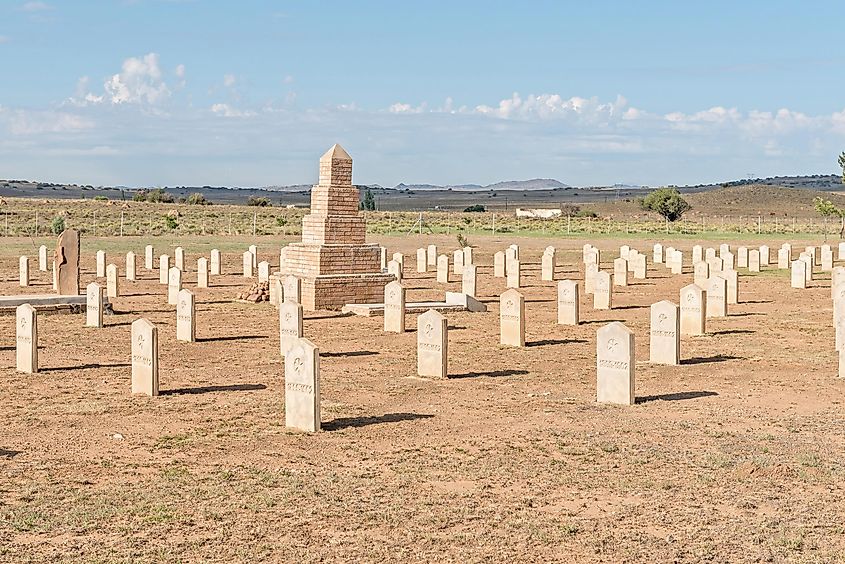 A graveyard of soldiers and civilians who died during the war