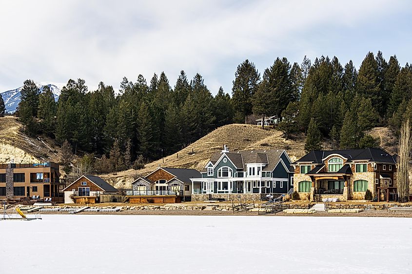 Windermere Lake in Invermere, British Columbia. 