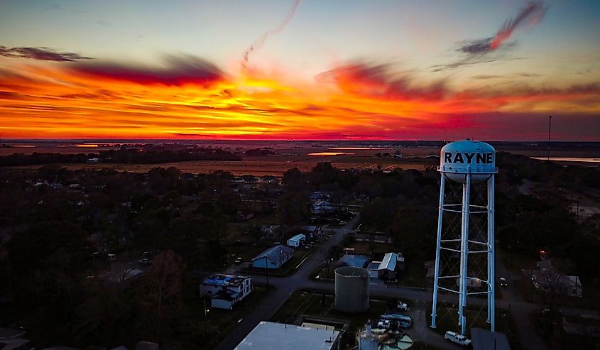 Rayne, Louisiana beautiful fire sunset