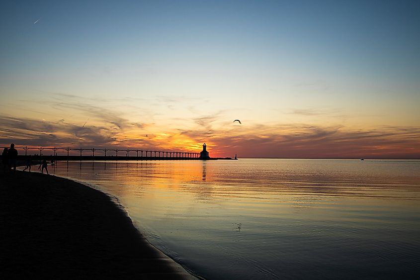 Washington Park Lighthouse in Michigan City, Indiana.
