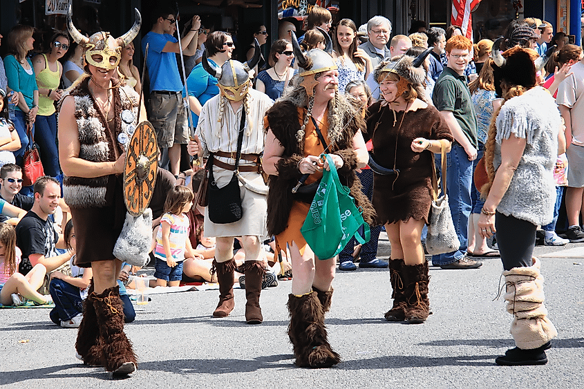 Viking Fest Parade in Poulsbo, Washington.