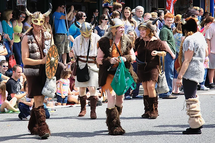 Viking Fest Parade in Poulsbo, Washington.
