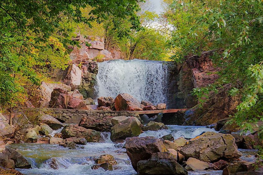 Winnewissa Falls in Pipestone, Minnesota
