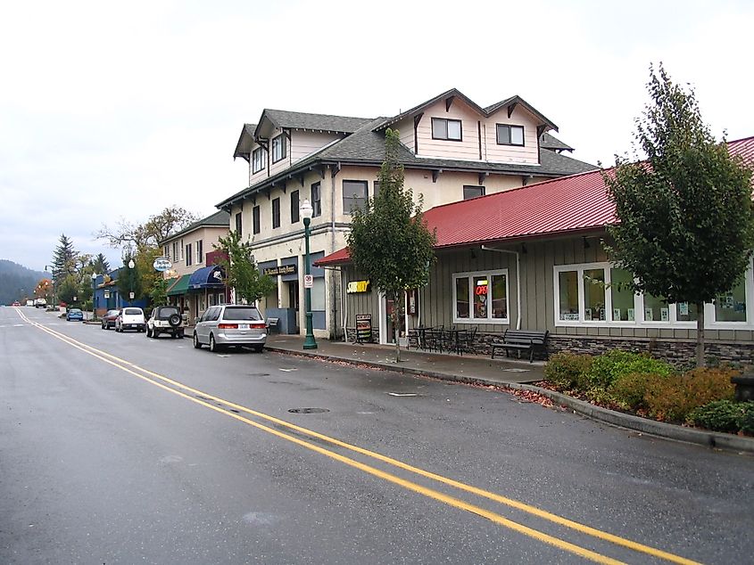 Main Street in Stevenson, Washington