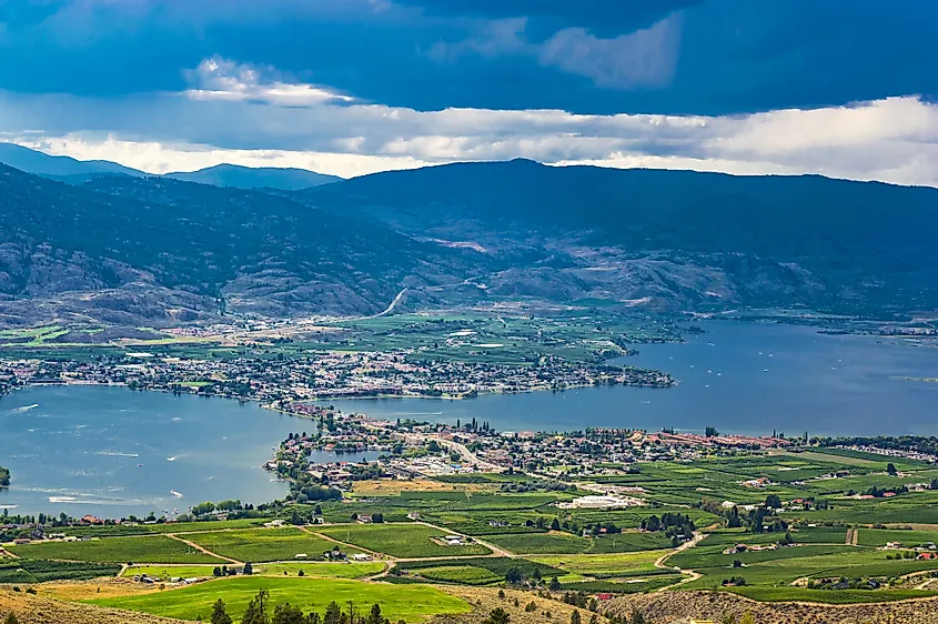 Osoyoos, British Columbia, on the shore of Osoyoos Lake.