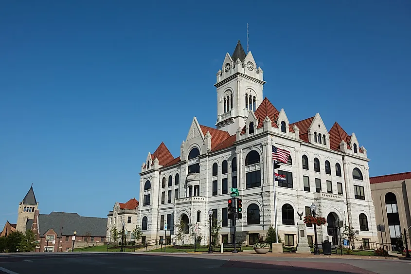 The historic Cole County Courthouse in Jefferson City, Missouri