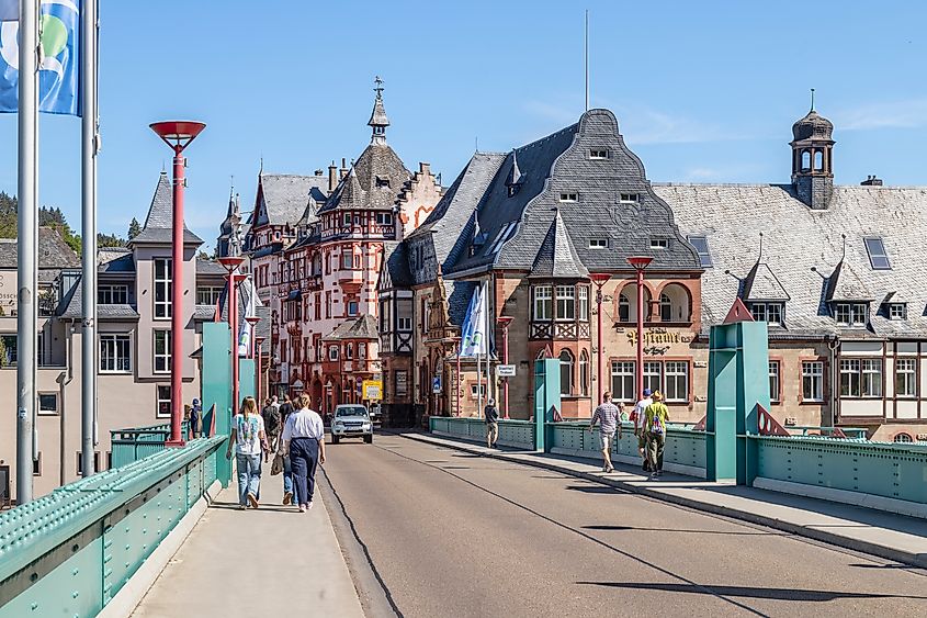 Bridge over the Mosel near the picturesque town of Traben-Trarbach.