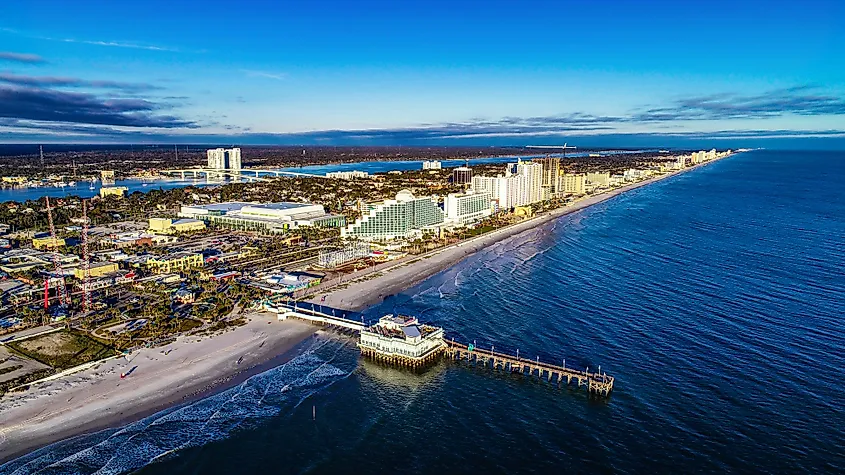 Aerial view of Daytona Beach, Florida