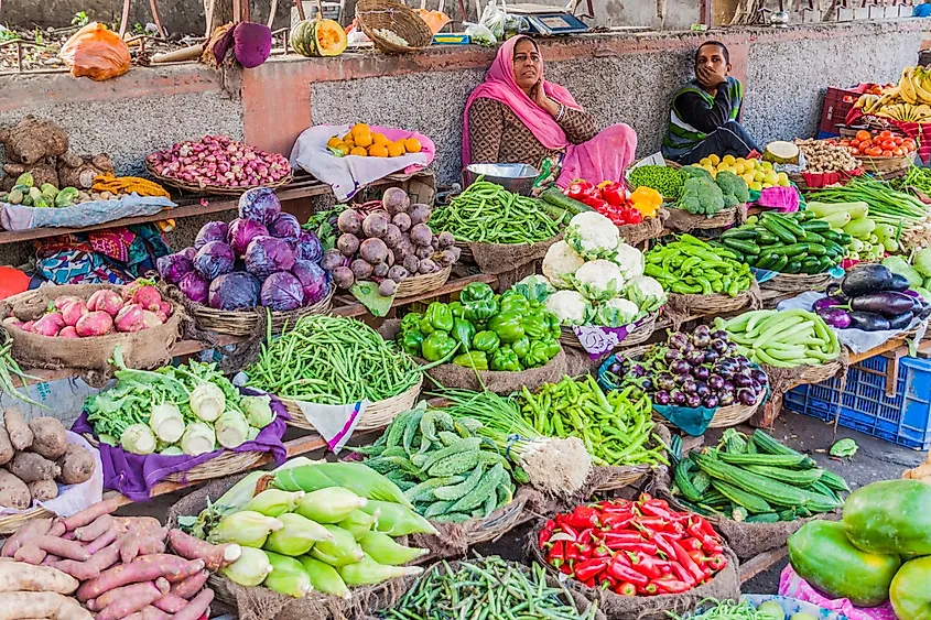 India vegetable market