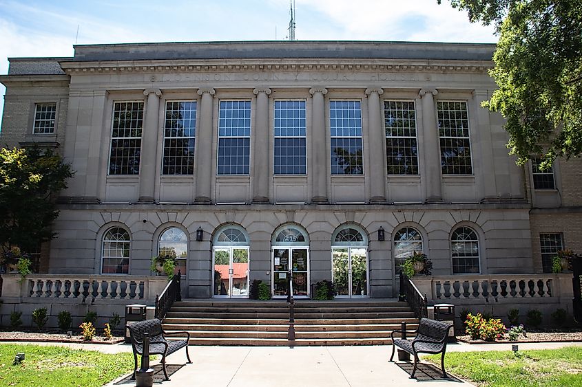 Johnson County Courthouse in Clarksville, Arkansas. 