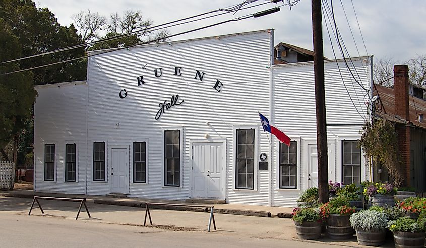 Gruene Hall, the olderst dance hall in Texas. 