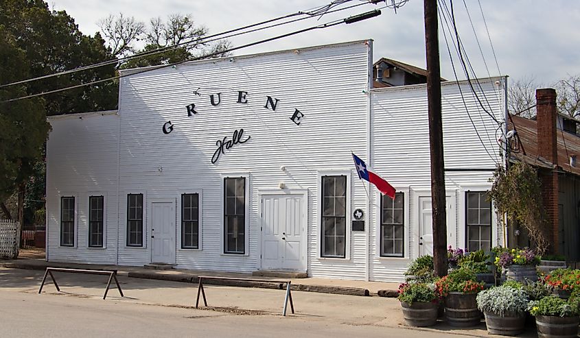 Gruene Hall, the olderst dance hall in Texas.