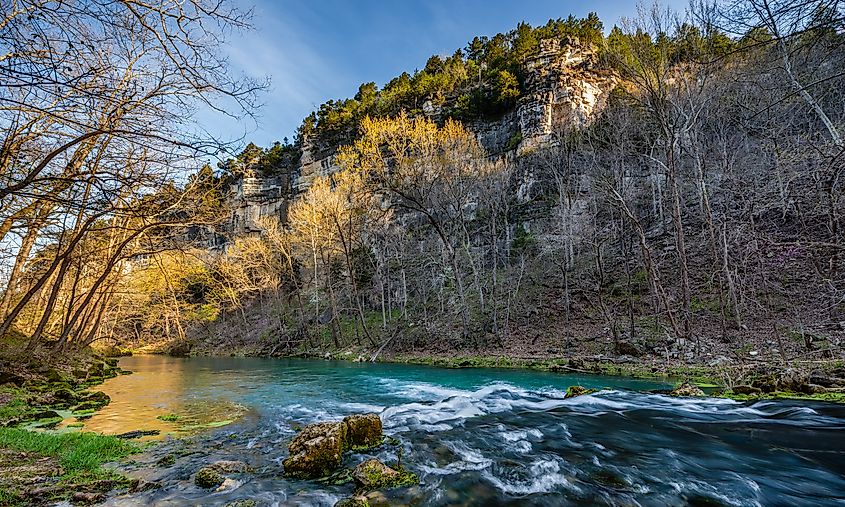 The stunning landscape of the Ha Ha Tonka State Park, Missouri.