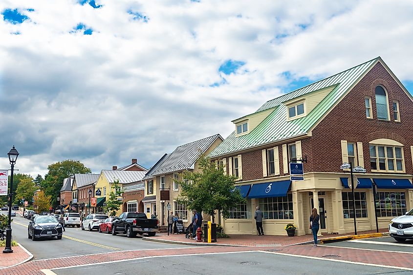Downtown Middleburg, Virginia.
