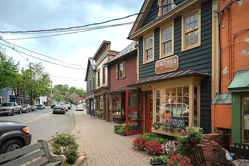 City Center of Frenchtown, New Jersey. 