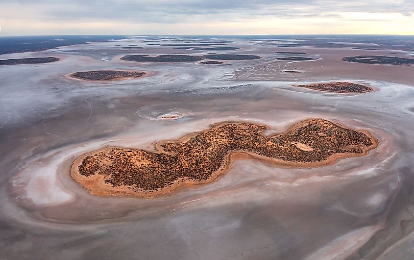 Aerial view of Lake Amadeus