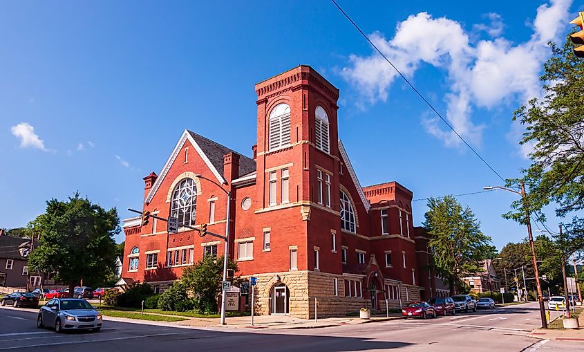 Grace United Methodist Church on Central Avenue in Oil City, Pennsylvania