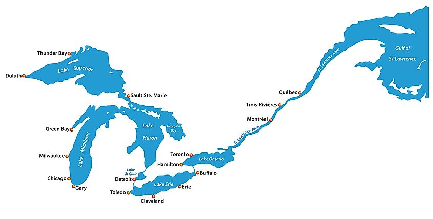 Map of Lake St. Clair