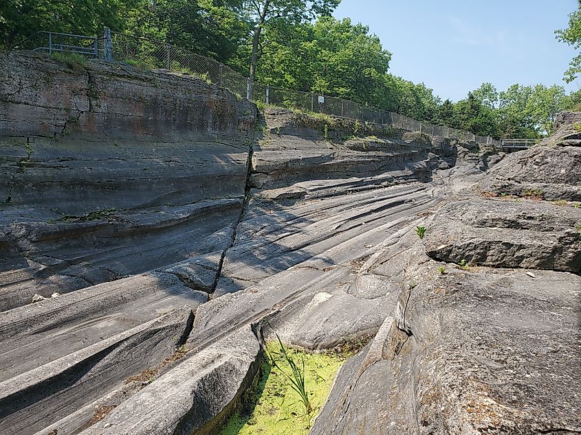 Glacial grooves on Kelleys Island, Ohio