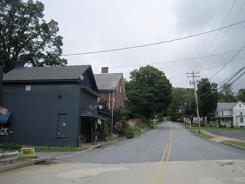 Market Street in Mahaffey, Pennsylvania.