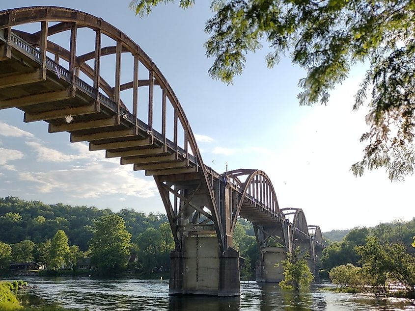 Cotter Bridge in Cotter, Arkansas.