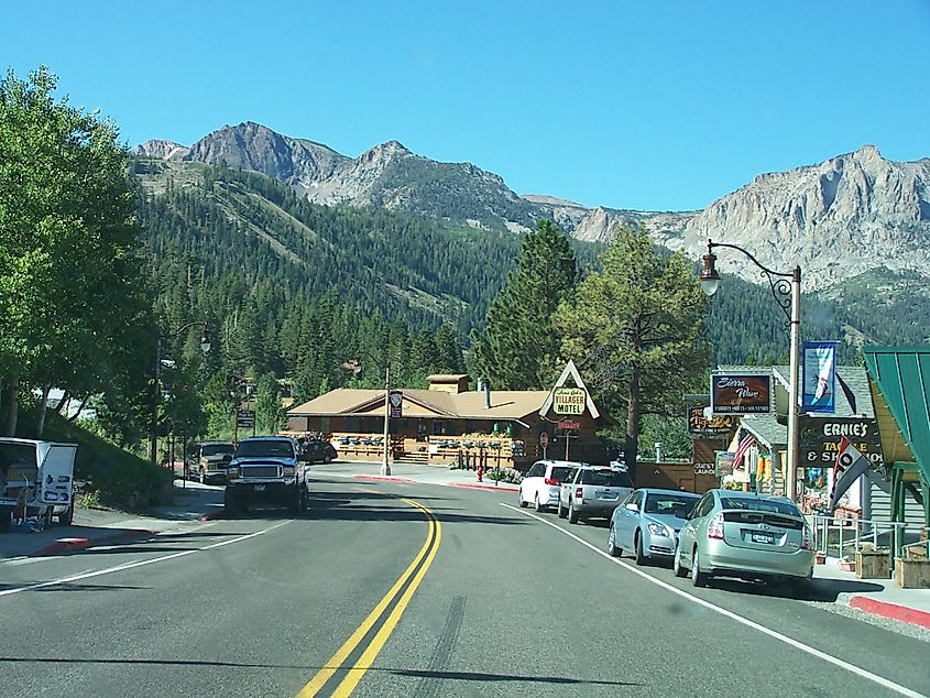Small mountain town of June Lake, California