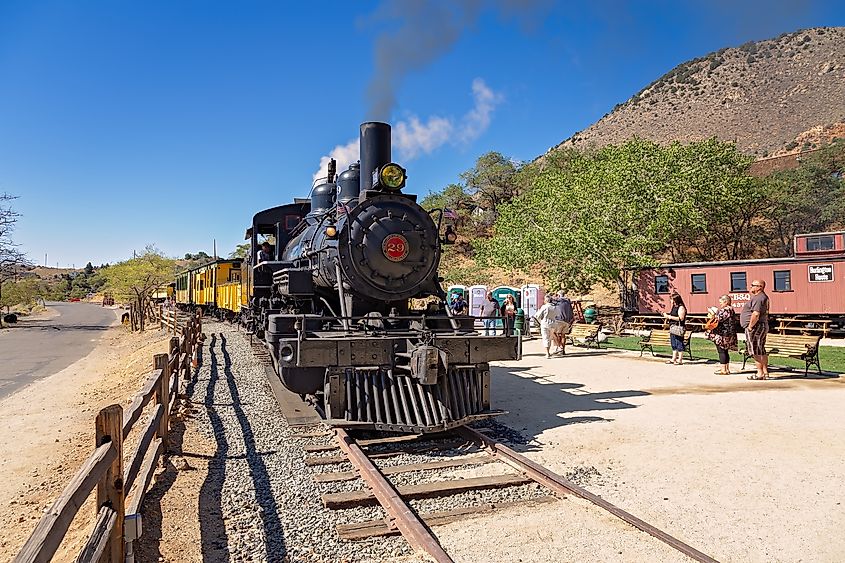 Train station in Virginia City, Nevada.