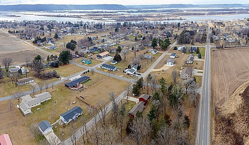 Overlooking Buffalo City, Wisconsin.