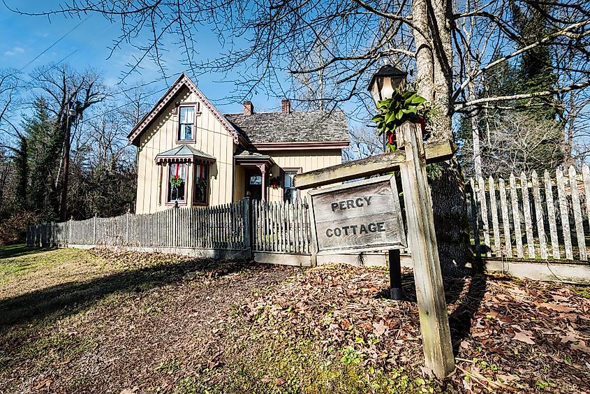 A historical building in Rugby, Tennessee. Editorial credit: Travis J. Camp / Shutterstock.com