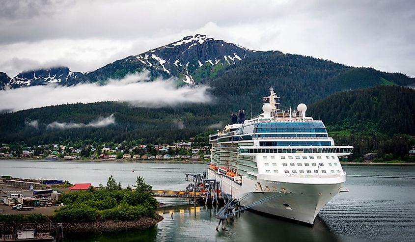 Juneau is often one of the main stops for cruise ships on their way to Anchorage.