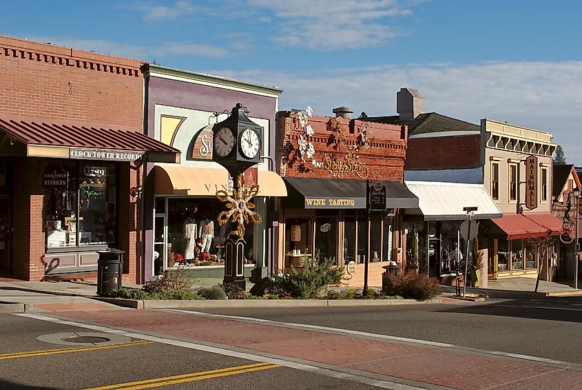 Main Street in Grass Valley, California. 