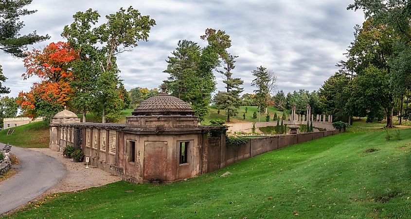 Ipswich, Massachusetts, USA: Garden at Castle Hill. A U.S. National Historic Landmark.