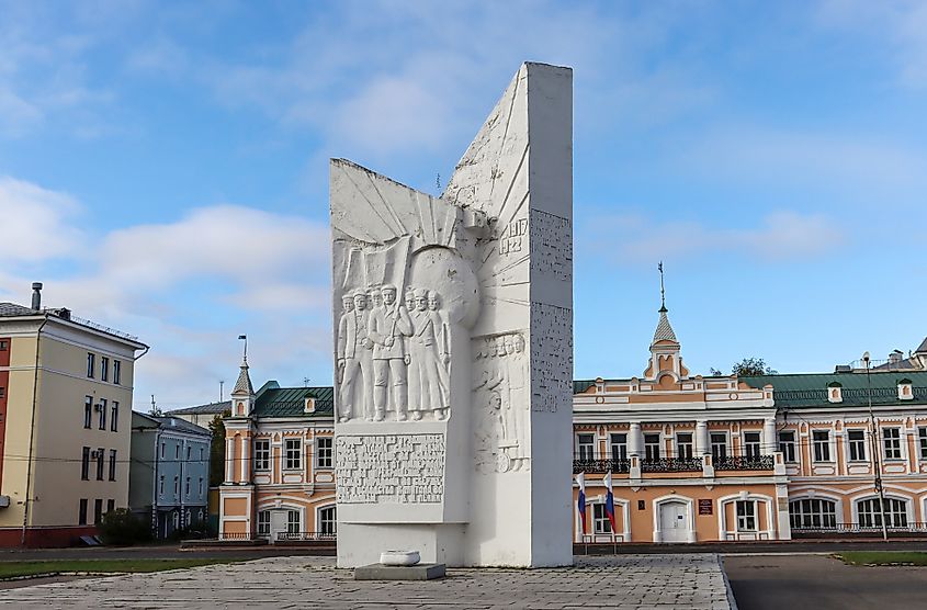 Monument to the heroes of the October Revolution and the Civil War. Image by Tatiana_Panova via Shutterstock.com