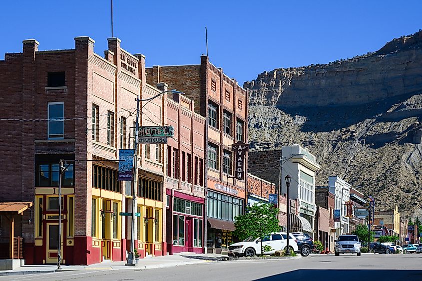 The Main Street in Helper, Utah