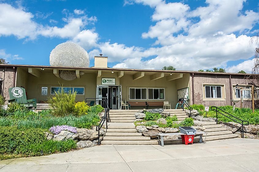 The Main Education Building of the Pocono Environmental Education Center in Dingmans Ferry, Pennsylvania.