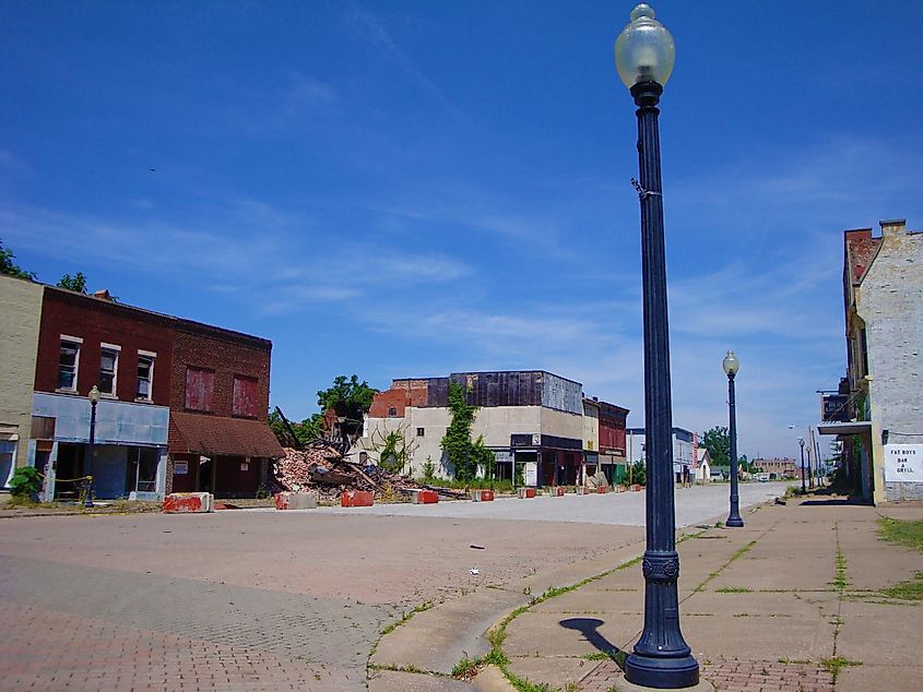 Downtown Cairo, Illinois.