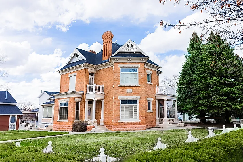 Vintage house on Main Street in Mount Pleasant, Utah.