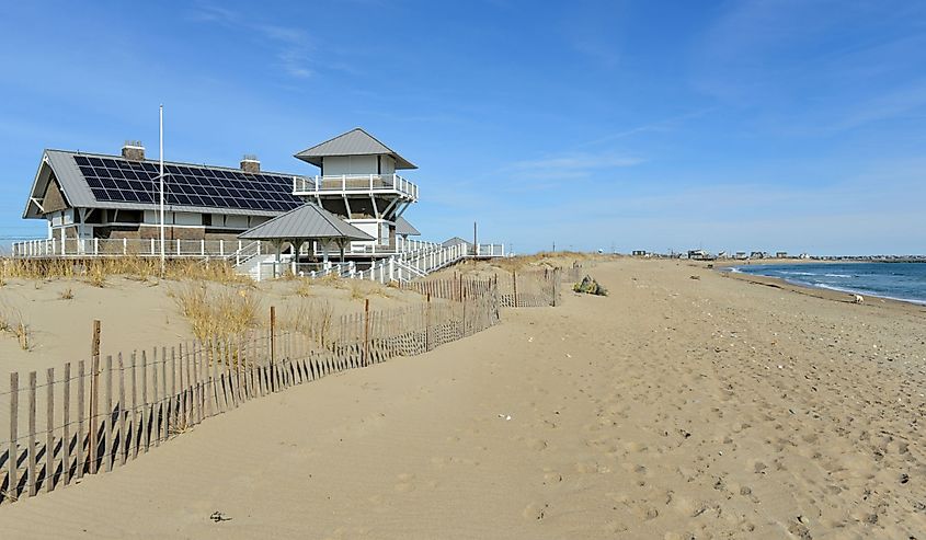 Sandy beach at East Matunuck State Beach in South Kingstown.