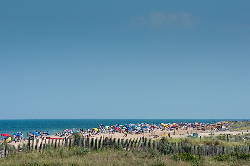A crowded Bethany Beach, Delaware