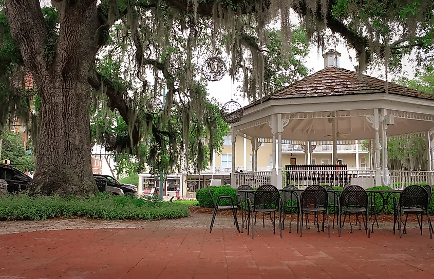 A gazebo in the town square of Bainbridge, Georgia.