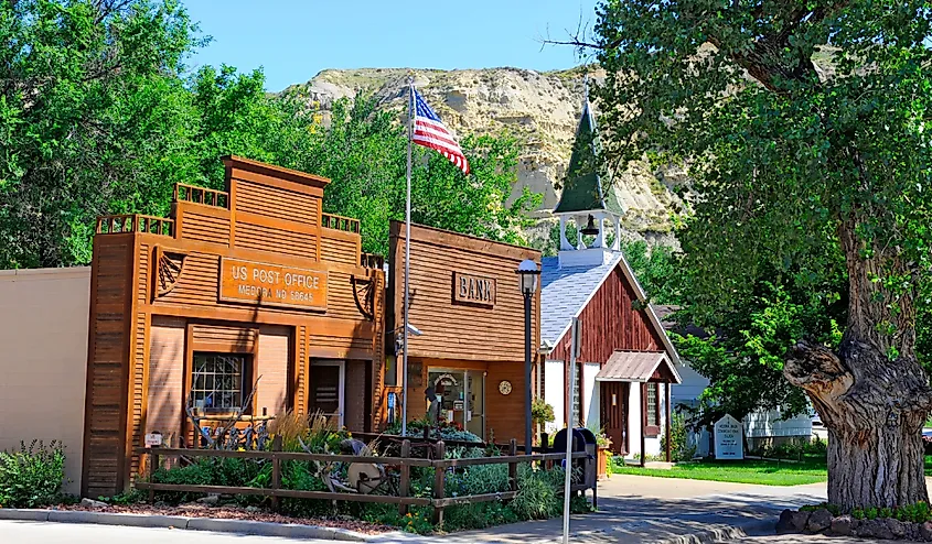 Historical buildings in Medora, North Dakota.