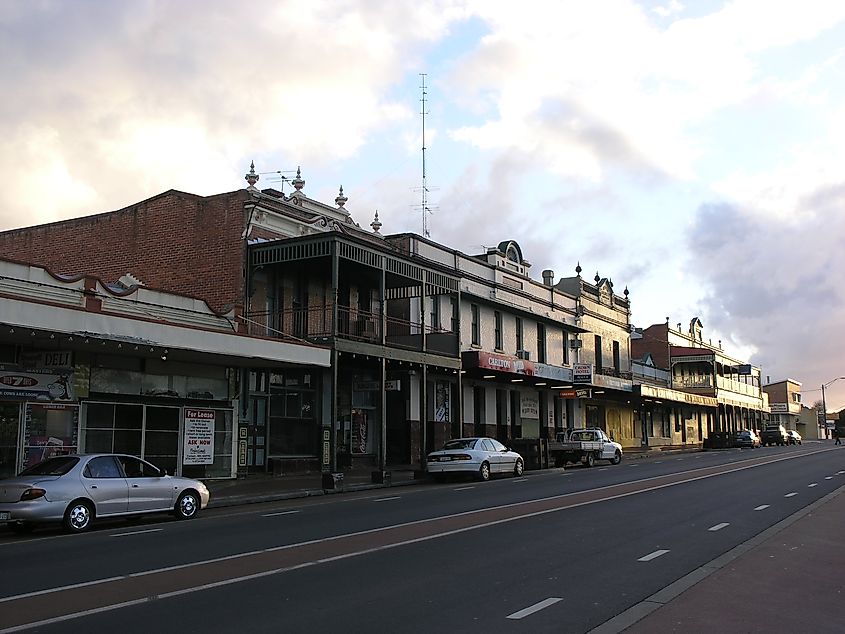 The main street of Collie, Western Australia.