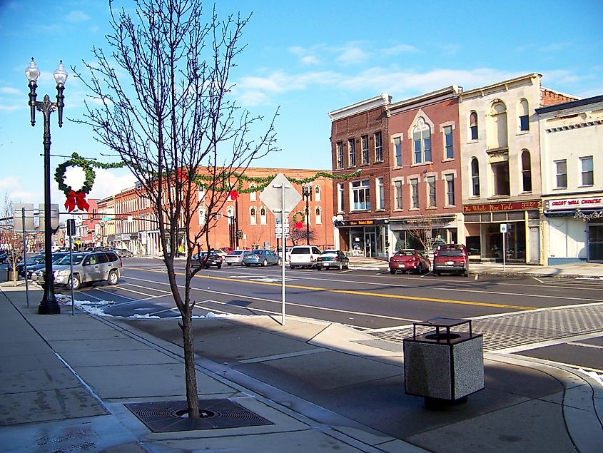 Main Street in Medina, New York.
