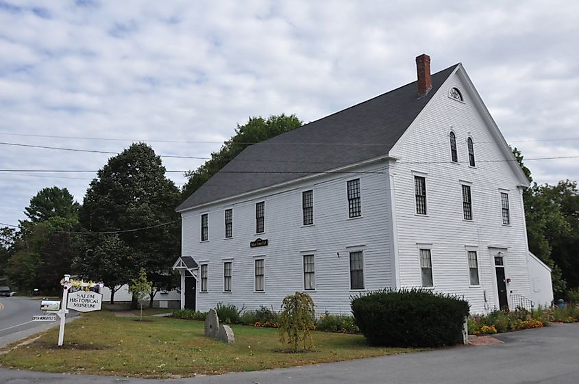 The former town hall of Salem, New Hampshire, now a local museum and part of the Salem Common Historic District.