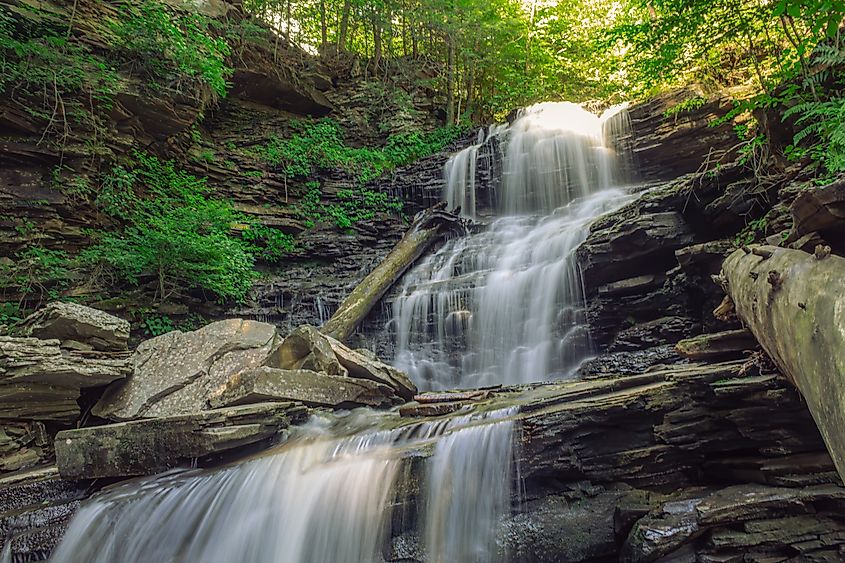 Low angle falls, Ricketts Glen state park, PA.