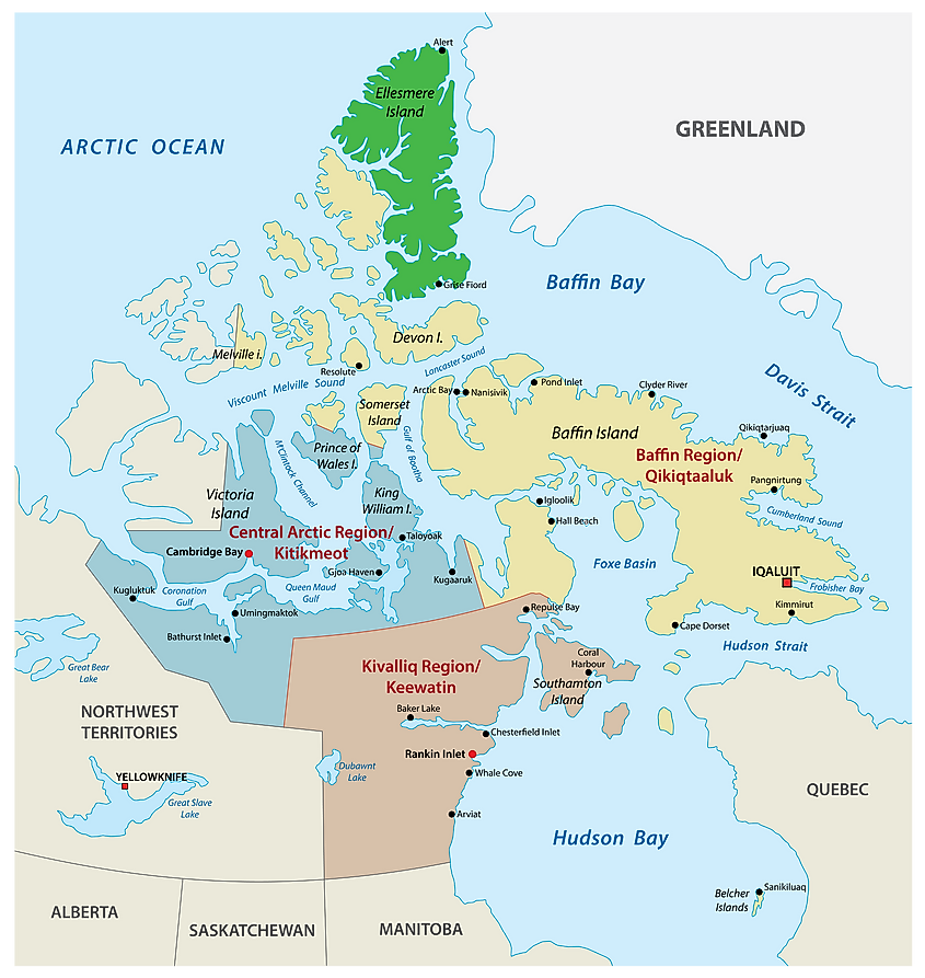 Map of Ellesmere Island