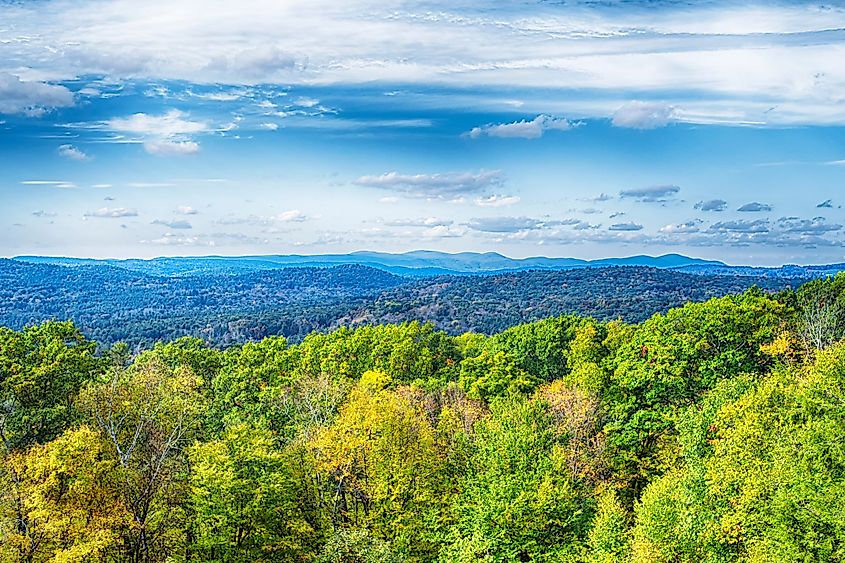 The Berkshire Hills seen from atop Mohawk Mountain 