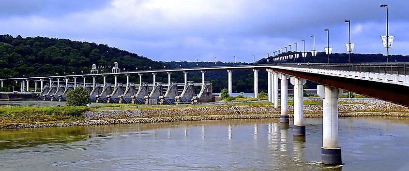 Big Dam Bridge near Riverdale in Arkansas.