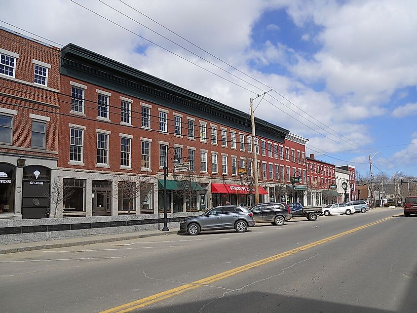 A view of downtown Thomaston, Maine as seen on March 26, 2013.